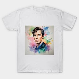 colorful sketch with   Benedict Cumberbatch T-Shirt